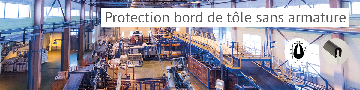 Joint U protection de bord de tôle