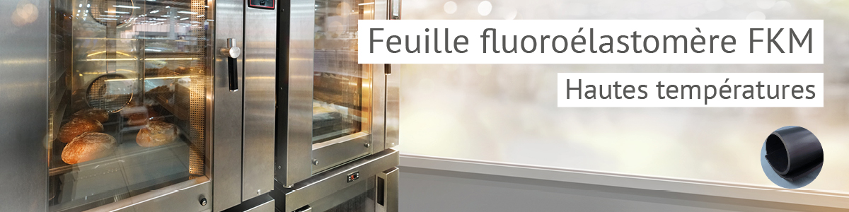 Feuille élastomère fluoré, huile jusqu’à 250°C