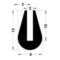 PM01014/F234 - Protection bord de tôle - Noir - Couronne 50 m
