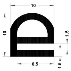 PM01084/F255 - Protection bord de tôle - Noir - Couronne 25 m