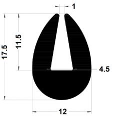 PM01009/F296 - Protection bord de tôle - Noir - Couronne 50 m