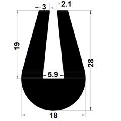 PM01051/F1012 - Protection bord de tôle - Noir - Couronne 100 m