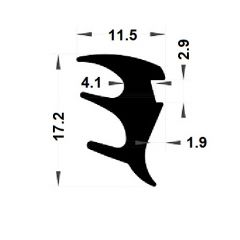 PM04019/F448 - Joint de bourrage jeu 7 mm - Noir - Couronne 25 m