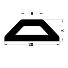 PM02001/F464 - Rubber bumper - Roll 25 m