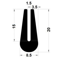 YTGZS Caoutchouc Profil U Bordure de Protection Joint de Protection de Bord  de Tôle Longueur 10m Largeur 6mm,6mmx9mmx10m : : Auto et Moto