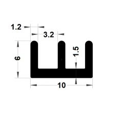 PM04010/F748 - Profil étanchéité souple - Noir - Couronne 50 m