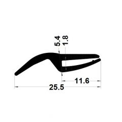 PM01061/F810 - Protection bord de tôle - Noir - Couronne 25 m