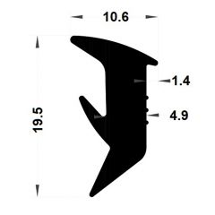 PM04023/F873 - Joint de bourrage jeux 5 et 6 mm - Noir - Couronne 25 m