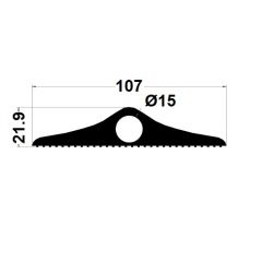 PM20002/F1134 - Profil passage de câble - Noir - Couronne 25 m