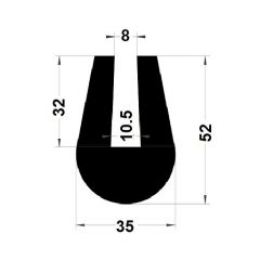 PM01045/F1394 - Protection bord de tôle - Noir - Couronne 25 m