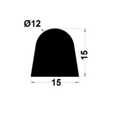 PM07004/F2205 - Joint de cuve - Noir - Couronne 25 m