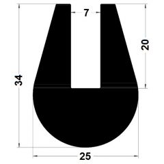 PM01062/F2665 - Protection bord de tôle - Noir - Couronne 25 m