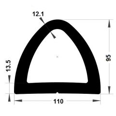 PM02049/F3260 - Défense Delta 110x95 mm - Gris - Couronne 2x5 m