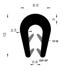 PM01090/F4658 - Protection bord de tôle - Noir - Couronne 100 m