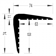 PM29038/F4719 - Protection d'angle 74 x 74 mm - Carton de 2 x 2 m