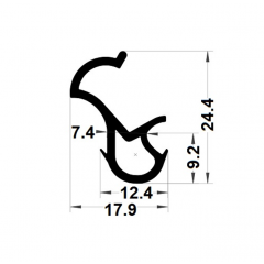 PM04006/F2218 - Joint pour huisserie - Noir - Couronne 25 m