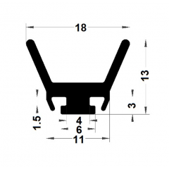 PM04040/F815 - Joint d'étanchéité de vitrage - Noir - Couronne 25 m