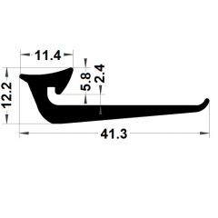 PM19009/F1730 - Profil d'étanchéité - Noir - Couronne 25 m