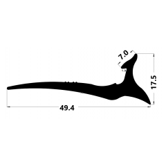 PM19022/F7263 - Profil d'étanchéité - Noir - Couronne 25 m