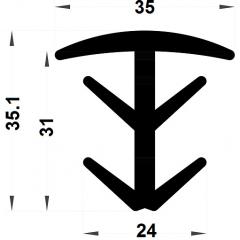 PM21015/F1439 - Joint de dilatation - Noir - Couronne 25 m