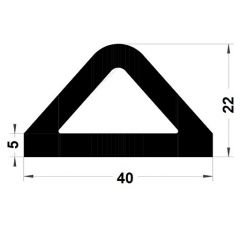 PM02029/F081 - Profilé butoir - Noir - Couronne 25 m