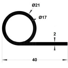 PM03002/F2481 - Joint note de musique - Noir - Couronne 25 m