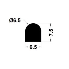 PM07005/F978 - Joint de cuve - Noir - Couronne 25 m