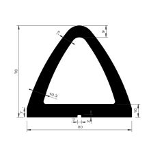 PM02037/F1323 - Défense Delta 80x70 mm - Gris - Couronne 10 m