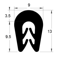 PM01003/F930 - Protection bord de tôle - Noir - Couronne 100 m