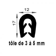 Profilé De Protection Joint En U Bleu Armé - 0.5-2mm - Neuf