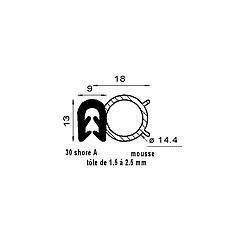 PM01013/F1774 - Bord de tôle avec bourrelet mousse - Couronne 50 m