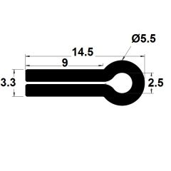 PM01027/F2635 - Protection bord de tôle - Noir - Couronne 50 m