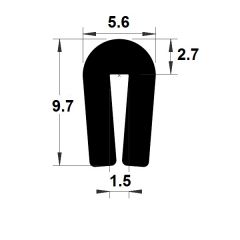 Joint en U, pour tôle de 1,5mm #F548