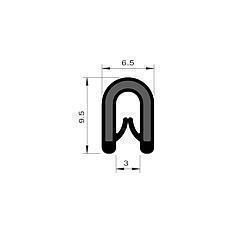 PM01042 - Bord de tôle armé POM - Noir - Couronne 100 m