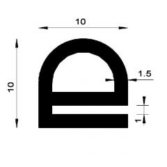 PM01068/F2775 - Protection bord de tôle - Noir - Couronne de 50 m