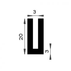 Joint d'étanchéité – protection de bord de tôle, 1m; RG8