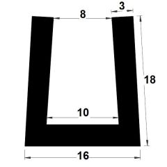 PM01087/F1524 - Protection bord de tôle - Noir - Couronne 25 m