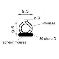PM02003/F2156 - Profilé adhésif - Couronne 100 m