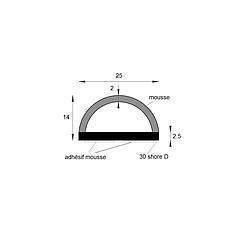 PM02006/F2634 - Profilé adhésif - Couronne 25 m
