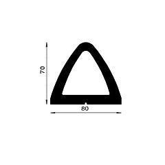 PM02013/F1323 - Défense Delta Noir 80x70 mm - Couronne 10 m