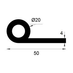 PM03008/F242 - Joint note de musique - Noir - Couronne 25 m