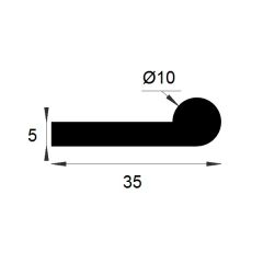 PM03009/F1096 - Joint note de musique - Noir - Couronne 25 m