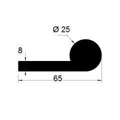 PM03015/F2383 - Joint note de musique - Noir - Couronne 25 m