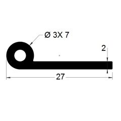 PM03030/F4334 - Joint note de musique - Noir - Couronne 25 m