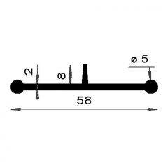 PM04005/F346 - Joint de porte battante - Couronne 25 m