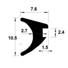 PM04022/F365 - Joint de bourrage jeu 4 mm - Noir - Couronne de 50 m