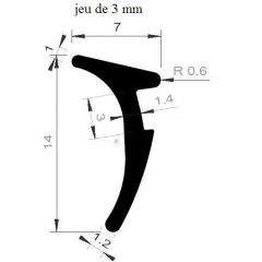 PM04026/F3628 - Joint de bourrage jeu 3 mm - Couronne 50 m