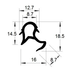 PM04039/F426 - Joint étanchéité de menuiserie - Noir - Couronne 25 m