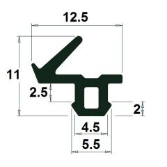 PM04050/F3019 - Joint d'étanchéité de vitrage - Noir - Couronne 25 m