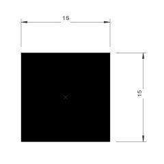 PM11009S - Carré 15 x 15 mm - Translucide - Couronne 25 m